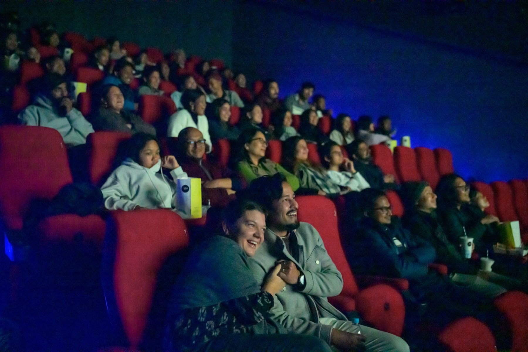 Audience at a community screening